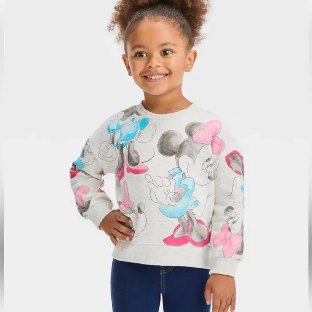 Disney Junior Minnie‎ Mouse 4T Crewneck Pullover Sweatshirt